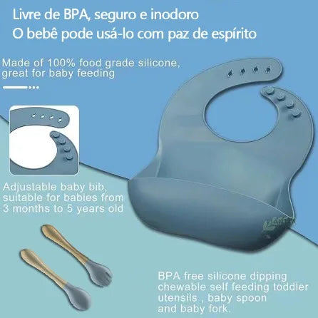 Kit introdução alimentar de Silicone 8 peças